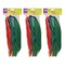 Quill Feathers, Assorted Colors, 12&#x22;, 24 Per Pack, 3 Packs